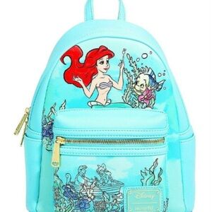 Disney Ariel and Flounder Turquoise Loungefly